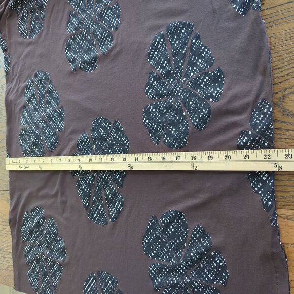 Masai Copenhagen Shift Dress Women’s Large Brown Black Floral Print Long Sleeve - Picture 15 of 16